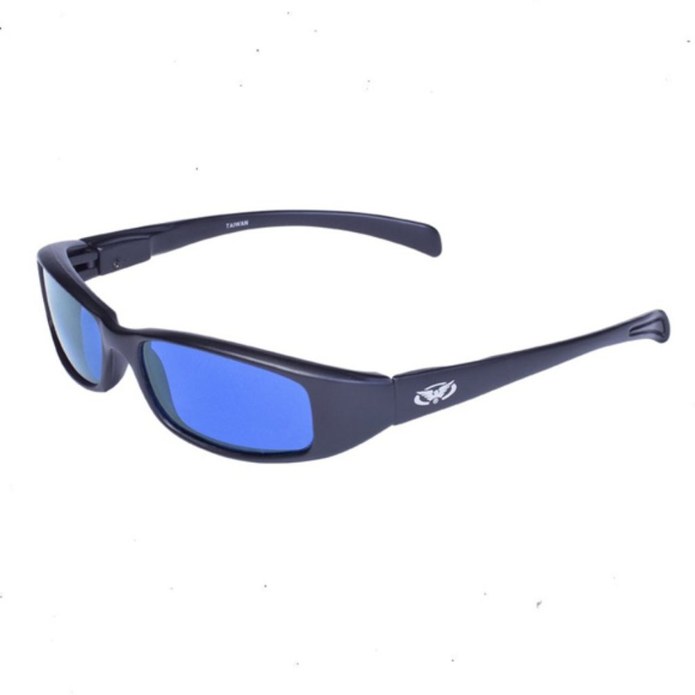 Small Blue Lens Glasses Spring Assisted Temples
